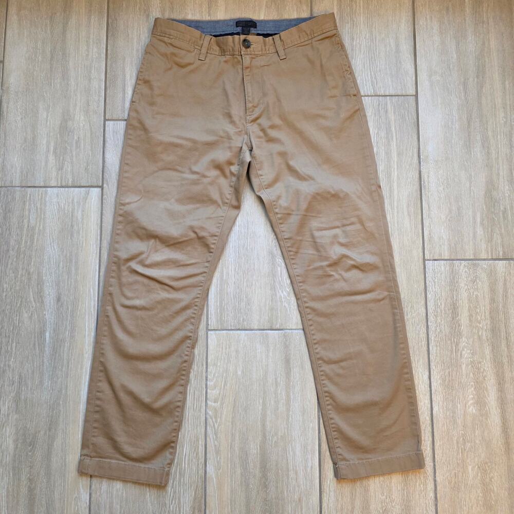 14th & Union Slim Fit Chino Pants Men’s 32x30 Khaki Stretch Casual Flat Front